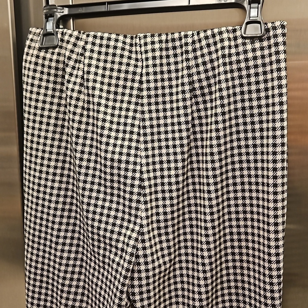💕SANCTUARY💕 Straight Leg Pants ~ Black & White Hounstooth Print Small S NWOT - Picture 4 of 6
